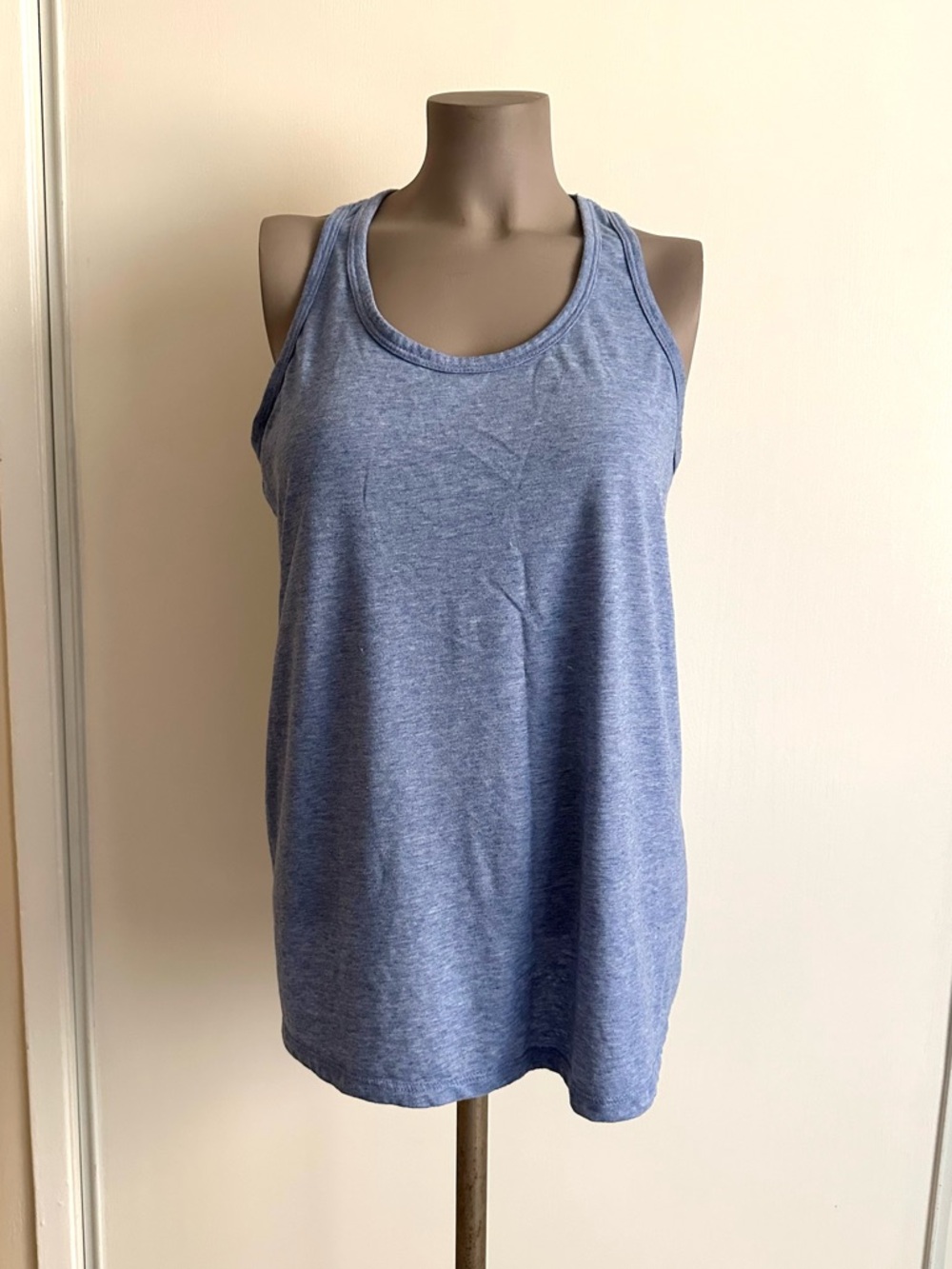 Athletic Works Sz L Heathered Light Blue Scoop Neck Tank Top